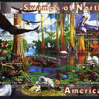 Kyrgyzstan 2004 Fauna of the World - Swamps of N America perf sheetlet containing 6 values unmounted mint