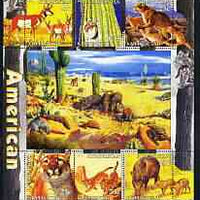 Kyrgyzstan 2004 Fauna of the World - American Desserts perf sheetlet containing 6 values unmounted mint