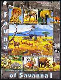 Kyrgyzstan 2004 Fauna of the World - Savanna #1 perf sheetlet containing 6 values unmounted mint