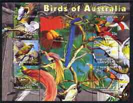 Kyrgyzstan 2004 Fauna of the World - Birds of Australia perf sheetlet containing 6 values unmounted mint