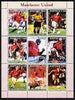 Kyrgyzstan 2003 Manchester United Football Club perf sheetlet containing 9 values unmounted mint