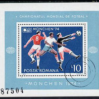 Rumania 1974 Football World Cup m/sheet cto used SG MS 4088 (Mi BL 114)