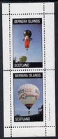 Bernera 1981 Balloons #1 (Robertson's Golly & BRS Trailer Rental) perf set of 2 values unmounted mint, issued in error without denomination