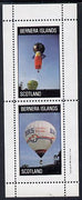 Bernera 1981 Balloons #1 (Robertson's Golly & BRS Trailer Rental) perf set of 2 values unmounted mint, issued in error without denomination