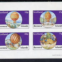 Bernera 1981 Balloons #2 imperf set of 4 values (10p to 75p) unmounted mint