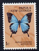 Papua New Guinea 1966 Papilio Ulysses Autolycus 1c Butterfly unmounted mint, SG 82*