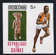 Guinea - Conakry 1969 Running 5f imperf proof single from limited printing from Mexico Olympics set unmounted mint, as SG 674