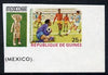 Guinea - Conakry 1969 Football 25f imperf proof single from limited printing from Mexico Olympics set, unmounted mint as SG 677