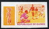 Guinea - Conakry 1969 Football 25f imperf proof single in magenta & yellow only from Mexico Olympics set, unmounted mint as SG 677