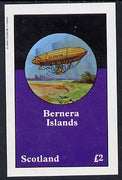 Bernera 1982 Airships imperf deluxe sheet (£2 value) unmounted mint