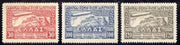 Greece 1933 Graf Zeppelin ‘Air’ set of 3 mounted mint, SG 458-60
