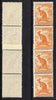 Australia 1937-49 KG6 Kangaroo 1/2d coil join strip of 4 unmounted mint, SG 179a