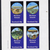 Bernera 1982 Airships imperf set of 4 values (10p to 75p) unmounted mint