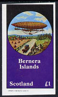 Bernera 1982 Airships imperf souvenir sheet (£1 value) unmounted mint