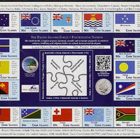 Cook Islands 2012 43rd Pacific Islands Forum - Participating Nations sheetlet containing 16 values unmounted mint