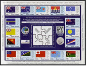 Cook Islands 2012 43rd Pacific Islands Forum - Participating Nations sheetlet containing 16 values unmounted mint