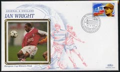 France 1995 Benham silk cover commemorating Ian Wright (Arsenal & England) with special cancellation