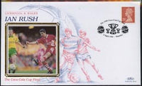 Great Britain 1995 Benham silk cover commemorating Ian Rush Liverpool & Wales with special Coca-Cola Cup Final cancellation