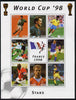 Zambia 1998 Football World Cup #2 perf sheet containing 8 values plus label unmounted mint