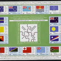 Tonga 2012 43rd Pacific Islands Forum - Participating Nations sheetlet containing 16 values unmounted mint