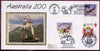 Australia, Great Britain & USA 1988 Benham silk cover for Australia 200 triple franked each with special cancellations