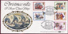 Great Britain 1982 Benham silk cover for Christmas bearing set of 5 with special 'I Saw Three Ships' cancel