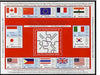 Tonga 2012 43rd Pacific Islands Forum - Key Dialogue Partners sheetlet containing 16 values unmounted mint