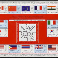 Tonga 2012 43rd Pacific Islands Forum - Key Dialogue Partners sheetlet containing 16 values unmounted mint