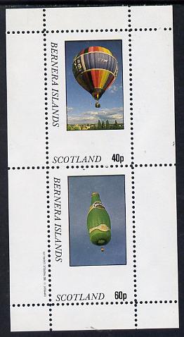 Bernera 1982 Balloons #3 (Advertising Perrier Water & Estate Agents) perf set of 2 values (40p & 60p) unmounted mint