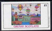Grunay 1982 Balloons imperf souvenir sheet (£1 value) unmounted mint