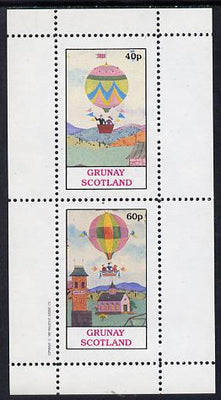 Grunay 1982 Balloons perf set of 2 values (40p & 60p) unmounted mint