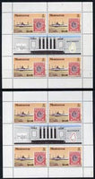 Montserrat 1980 London 1980 Stamp Exhibition m/sheet with red omitted from map (plus normal) SG MS 466