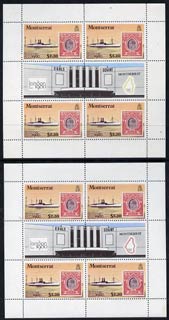 Montserrat 1980 London 1980 Stamp Exhibition m/sheet with red omitted from map (plus normal) SG MS 466