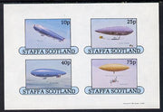 Staffa 1981 Airships #1 imperf set of 4 values (10p to 75p) unmounted mint