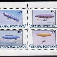 Staffa 1981 Airships #1 perf set of 4 values (10p to 75p) unmounted mint