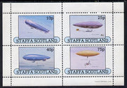 Staffa 1981 Airships #1 perf set of 4 values (10p to 75p) unmounted mint