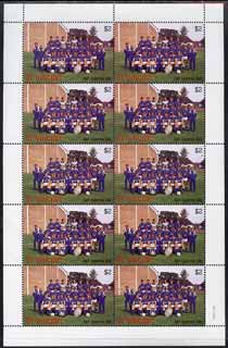 St Vincent 1987 English Football teams $2 Everton complete perf sheet of 10 unmounted mint SG 1090