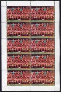 St Vincent 1987 English Football teams $2 Liverpool complete perf sheet of 10 unmounted mint SG 1094