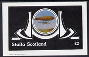 Staffa 1982 Airships #2 imperf deluxe sheet (£2 value) unmounted mint