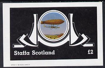 Staffa 1982 Airships #2 imperf deluxe sheet (£2 value) unmounted mint