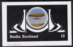 Staffa 1982 Airships #2 imperf deluxe sheet (£2 value) unmounted mint