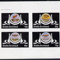 Staffa 1982 Airships #2 imperf set of 4 values (10p to 75p) unmounted mint