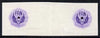 Nicaragua 1954 National Air Force 20c central vignette only in purple in Imperf inter-paneau proof pair folded through centre (ex Waterlow archives) as SG 1218