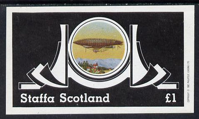 Staffa 1982 Airships #2 imperf souvenir sheet (£1 value) unmounted mint