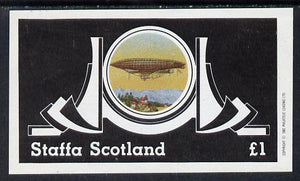 Staffa 1982 Airships #2 imperf souvenir sheet (£1 value) unmounted mint