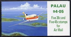 Palau 1989 $4.05 Aircraft booklet complete