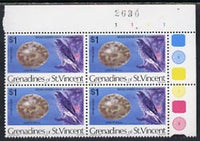 St Vincent - Grenadines 1978 Birds & their Eggs $1 corner block of 4 with wmk sideways inverted unmounted mint, SG 125w