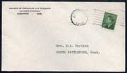Canada undated KG6 cover to Sask from College of Physicians & Surgeons