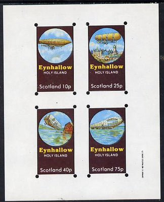 Eynhallow 1982 Airships imperf set of 4 values (10p to 75p) unmounted mint