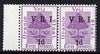 Orange Free State 1900 Orange Tree VRI 1d on 1d horiz pair with thick & thin V’s se-tenant, unmounted mint